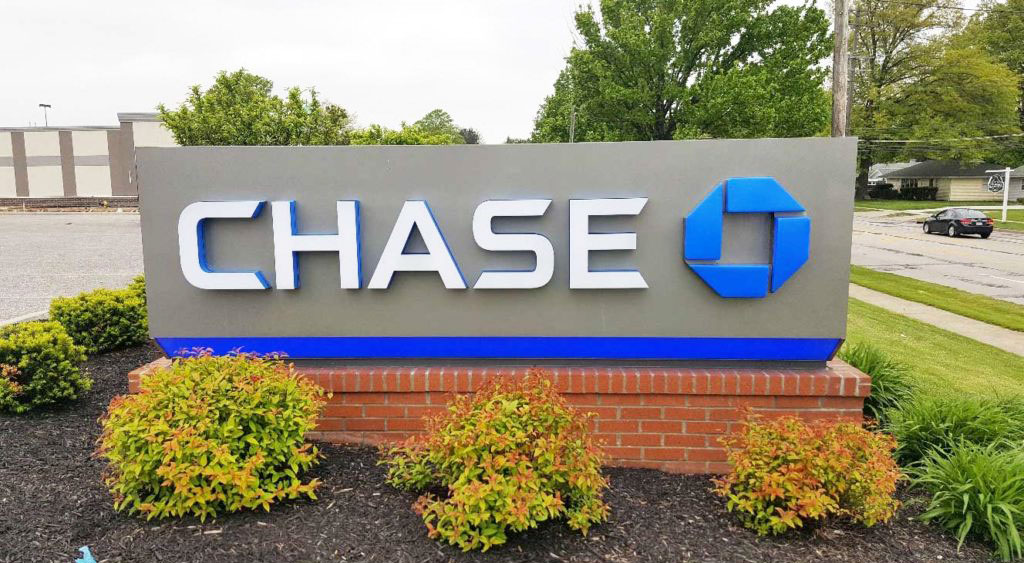 Chase Bank monument sign